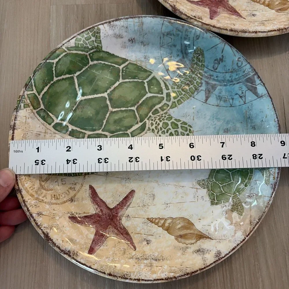 Pier 1 Melamine Salad Plates Speedy the Sea Turtle 9